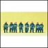  Figurines Pompiers, chauffeur assis et équipage 