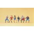  Figurines Grand-père, enfants et adolescents 