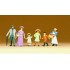 Figurines Famille en habits d'époque 1900 