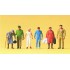  Figurines Passants et policier 