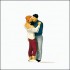  Figurines Couple s'embrassant 