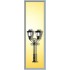  Lampadaire de parc double noir, ampoules LEDs 