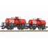 Coffret de 2 wagons-citernes avec plate-forme de frein "dfo" DSB, Epoque 3 