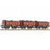 Coffret de 3 wagons tomberau type Om "Ludwigshafen" de la DB, Epoque 3