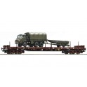 Wagon à ranchers R des ÖBB avec véhicules armée autrichienne, Epoque 4-5