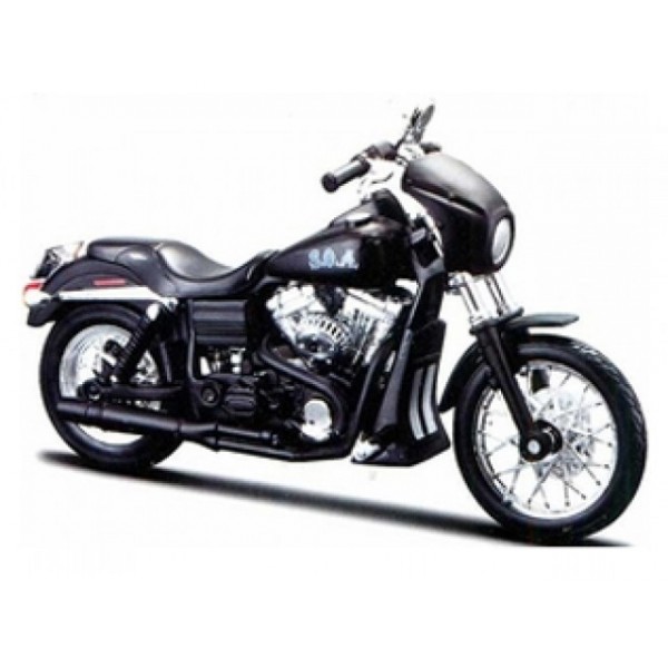 Modèle Réduit Harley Davidson Dyna Street Bob 2006 Bleu 1:12 Par Maisto - En Métal Die-cast, Boîte Originale