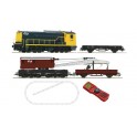 Coffret de départ numérique locomotive diesel série 2200 des NS avec un wagon grue, Epoque 4