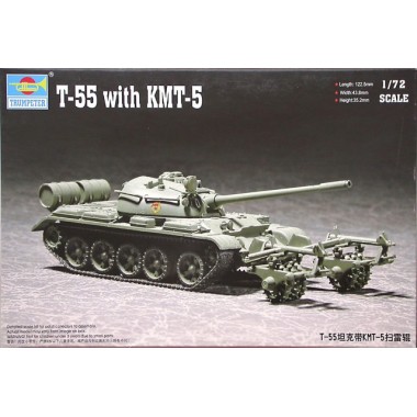 Maquette T-55 with KMT-5 Mine Roller Maquette T-55 with KMT-5 Mine Roller