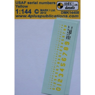 Décalques Decals USAF serial numbers - Yellow