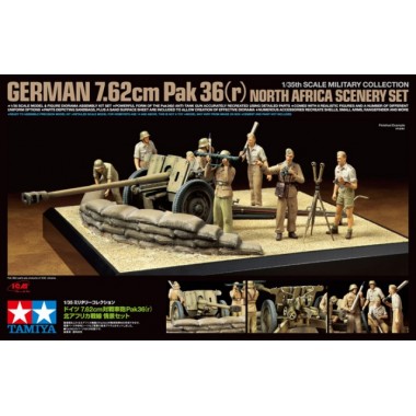 Maquette German 7.62cm Pak 36(r) North Africa Scenery Set Maquette German 7.62cm Pak 36(r) North Africa Scenery Set