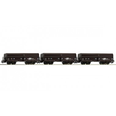 Coffret 3 wagons de déchargement automatique Fals des ÖBB, Epoque 6