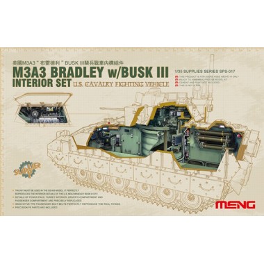 Maquette U.S. Cavalry Fighting Vehicle M3A3 Bradley w/ Busk III Interior Set