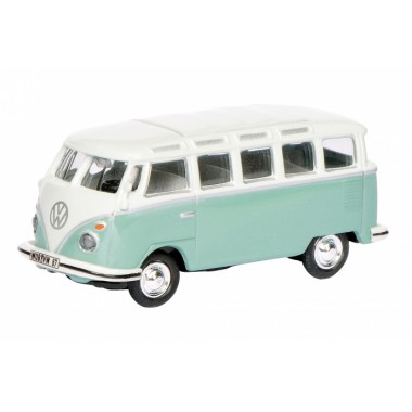 Miniature VW T1 Samba Blanc/Turquoise