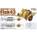 Maquette German 3.7cm FlaK43 with Sd.Ah.58 Trailer