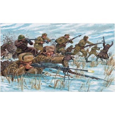 Figurines maquettes Infanterie Russe tenue hivernale, 2ème GM Figurines maquettes Infanterie Russe tenue hivernale, 2ème GM