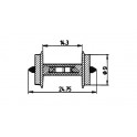 Essieu H0 pour courant continu 9mm