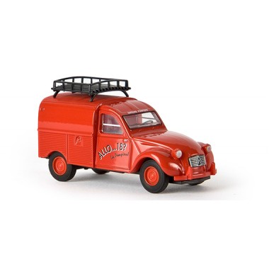 Miniature Citroen 2CV Fourgonnette Pompiers "Allo 18" Miniature Citroen 2CV Fourgonnette Pompiers "Allo 18"