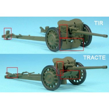 Miniature Canon 47 mm anti-chars Mle 1937 version tractée