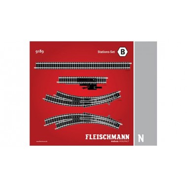 Kit de rails "Gare" N ballasté Fleischmann Kit de rails "Gare" N ballasté Fleischmann