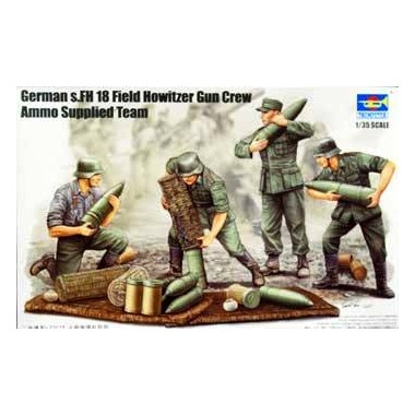 Figurines maquettes German s.FH 18 Field Howitzer Gun Crew/Ammo Supplied Team Figurines maquettes German s.FH 18 Field Howitzer Gun Crew/Ammo Supplied Team