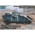 Maquette Mk II Male British tank Arras Battle period 1917