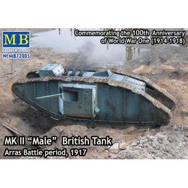 Maquette Mk II Male British tank Arras Battle period 1917