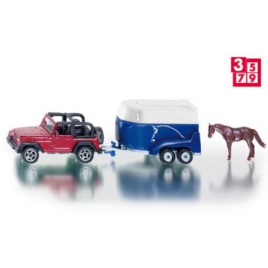 Miniature Jeep avec Remorque à Chevaux Miniature Jeep avec Remorque à Chevaux