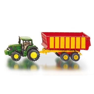 Miniature John Deere avec remorque d'ensilage Miniature John Deere avec remorque d'ensilage
