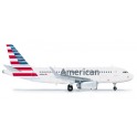 Miniature Airbus A319w N8001N American Airlines