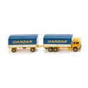Miniature Camion-plateau avec remorque (Magirus 235 D) "Danzas" 