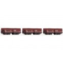 Coffret de trois wagons tremies DB, Epoque 3