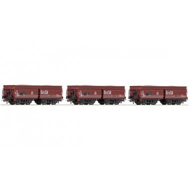 Coffret de trois wagons tremies DB, Epoque 3 Coffret de trois wagons tremies DB, Epoque 3