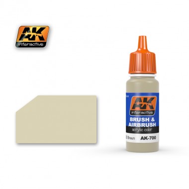 RAL 8020 Gelbbraun, peinture acrylique Pot 17 ml RAL 8020 Gelbbraun, peinture acrylique Pot 17 ml