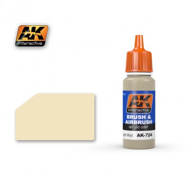 Dry Light Mud, peinture acrylique Pot 17 ml Dry Light Mud, peinture acrylique Pot 17 ml
