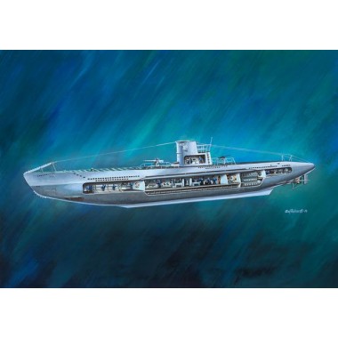 Maquette German Submarine U-47 with Interior