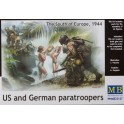 Figurines Maquette U.S. and German paratroopers South of Europe 1944