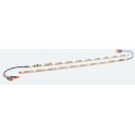 Barrette d'éclairage cabine avec décodeur, 11 LED blanc chaud