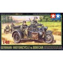 Maquette German Motorcycle and Sidecar