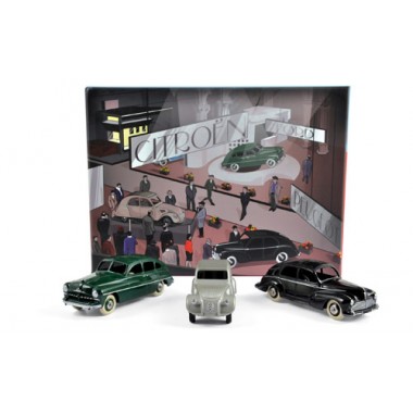 Miniature Coffret Salon de Paris 1949 (Citroën 2CV + Ford Vedette + Peugeot 203