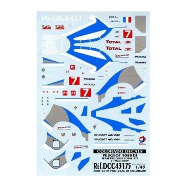 Décalques Peugeot 908 HDI TOTAL7 LM09/43 Décalques Peugeot 908 HDI TOTAL7 LM09/43