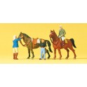 Figurines personnages école équitation