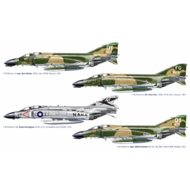 Maquette F-4 C / D / J PHANTOM II ACES USAF-US Navy Vietnam ACES