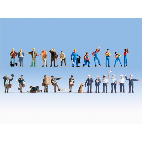 NOCH 15056 – Figurines Peintres H0 – Accessoire Modélisme Ferroviaire Échelle 1/87