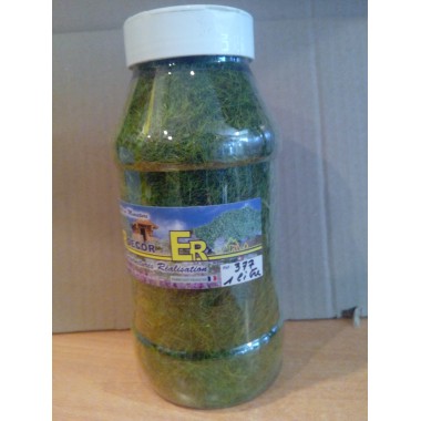 Fibre statique herbes gazon vert moyen 10 mm Série R - saupoudreuse 1 L Fibre statique herbes gazon vert moyen 10 mm Série R - saupoudreuse 1 L