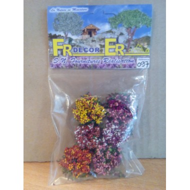 6 Buissons Fleuris chinés Assortis 6 Buissons Fleuris chinés Assortis