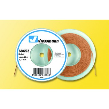 Fil électrique brun, 25m Fil électrique brun, 25m
