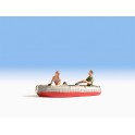 Figurines Canot pneumatique avec figurines