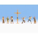 Figurines Randonneurs avec croix