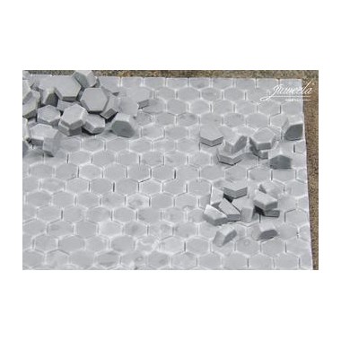 Assortiment de pavés hexagonales gris foncé 