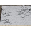 Assortiment de pavés hexagonales gris clair